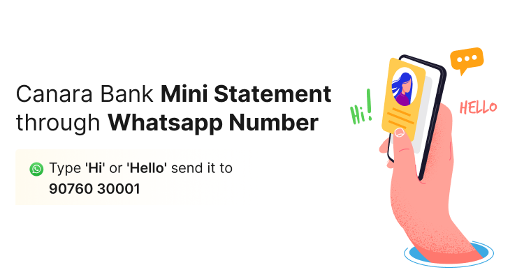 Canara Bank Mini Statement through Whatsapp Number